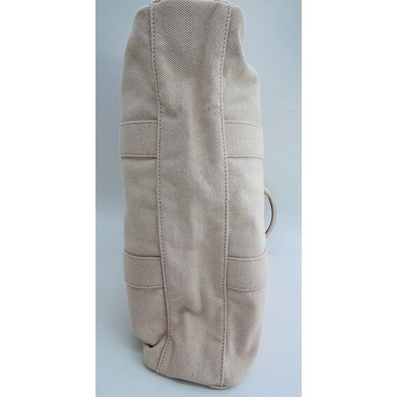 NWT Tory Burch Ivory Large Canvas Tote #156475 - Picture 6 of 11